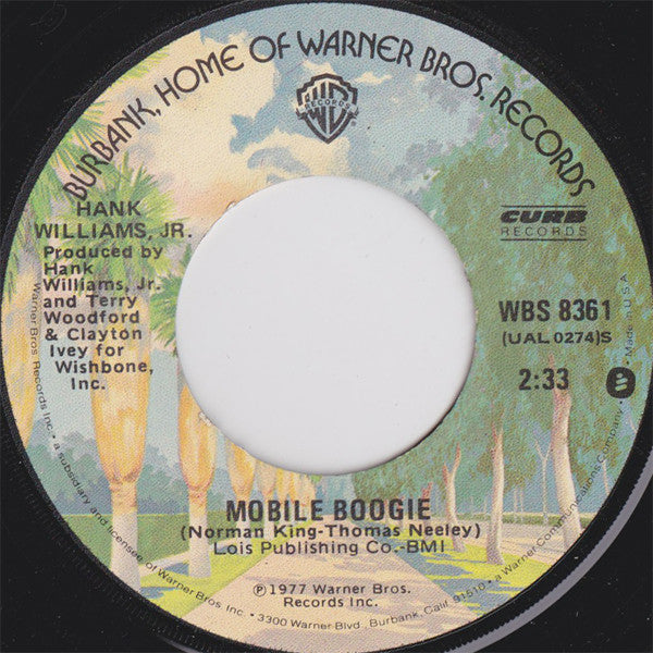 Hank Williams Jr. : Mobile Boogie (7", Single, Jac)