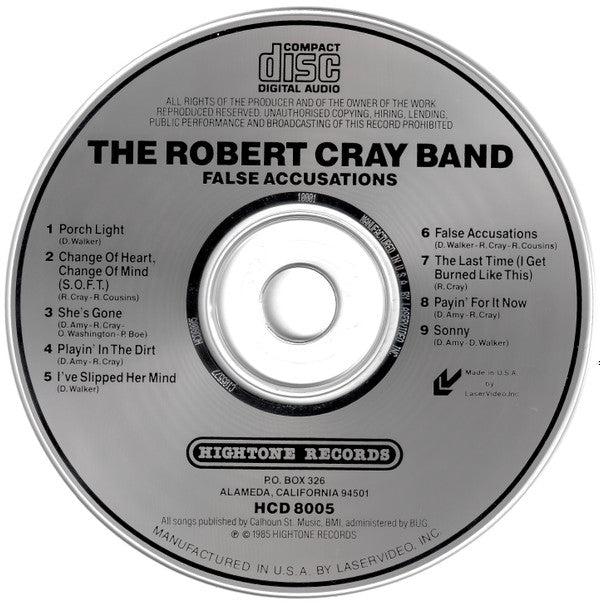 The Robert Cray Band : False Accusations (CD, Album)