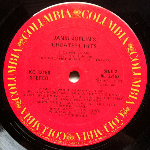 Janis Joplin : Janis Joplin's Greatest Hits (LP, Comp)