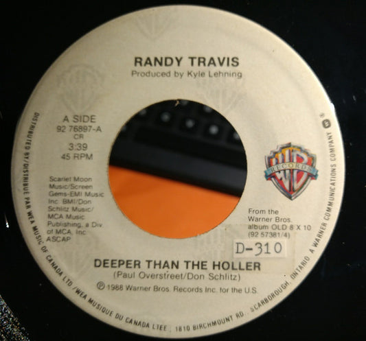 Randy Travis : Deeper Than The Holler (7", Single)