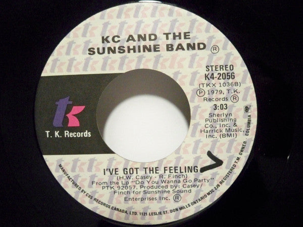 KC & The Sunshine Band : Let's Go Rock And Roll / I've Got The Feeling (7")