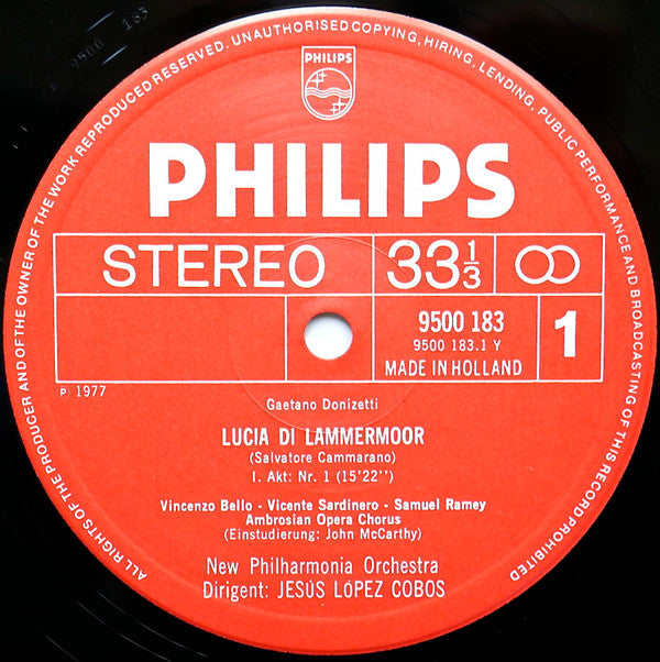 Gaetano Donizetti : Lucia Di Lammermoor (3xLP + Box)