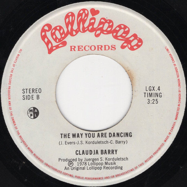 Claudja Barry : Boogie Tonight (7", Single)