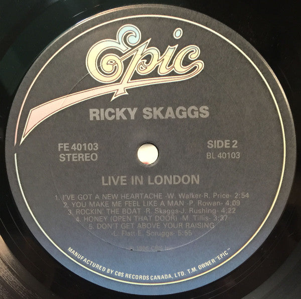 Ricky Skaggs : Live In London (LP, Album)