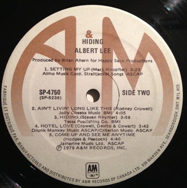 Albert Lee : Hiding (LP, Album)