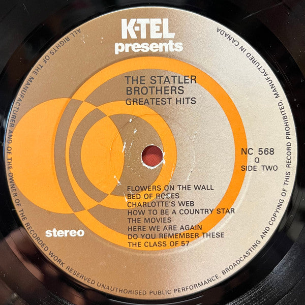The Statler Brothers : Greatest Hits (LP, Comp)
