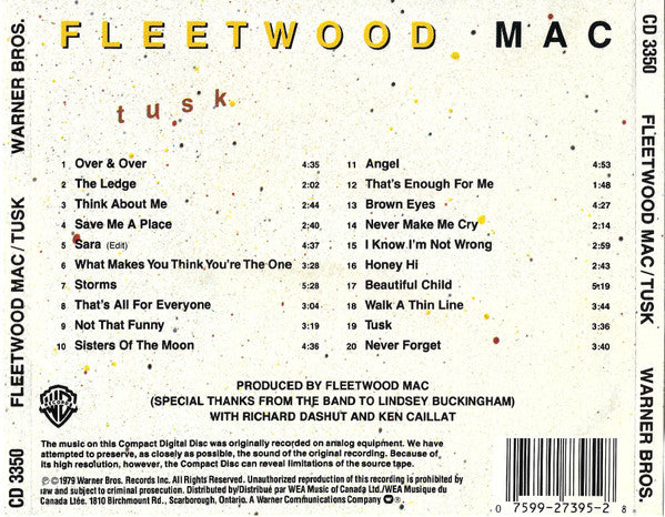 Fleetwood Mac : Tusk (CD, Album, RE, RM)