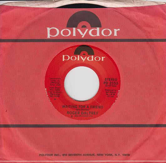 Roger Daltrey : Waiting For A Friend (7", Single)