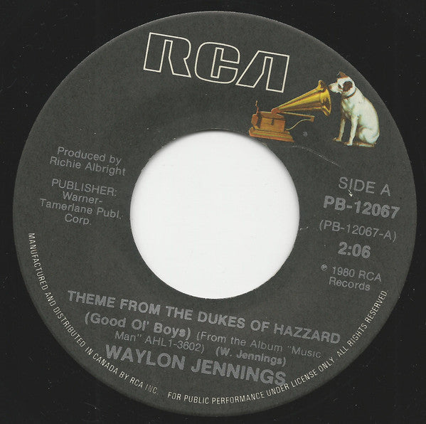 Waylon Jennings : The Dukes Of Hazzard (7", Single)