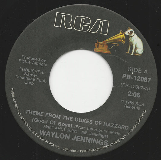 Waylon Jennings : The Dukes Of Hazzard (7", Single)