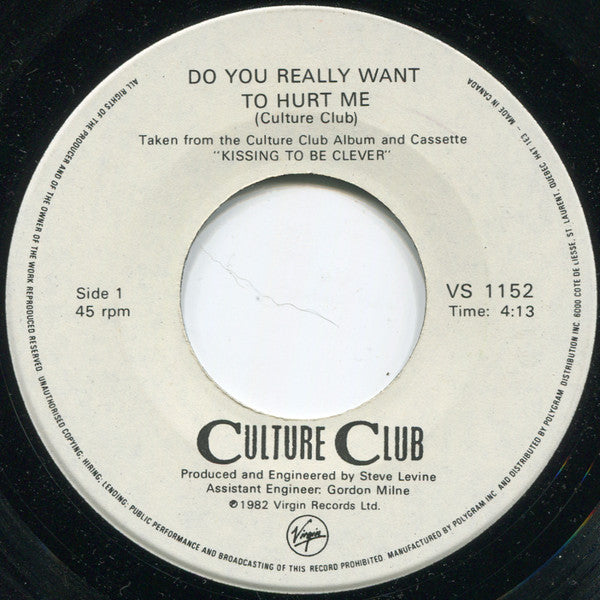 Culture Club : Do You Really Want To Hurt Me (7", Single)