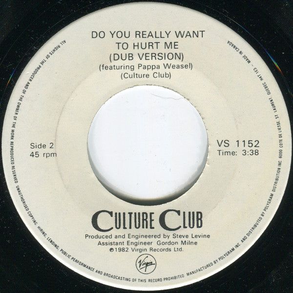 Culture Club : Do You Really Want To Hurt Me (7", Single)