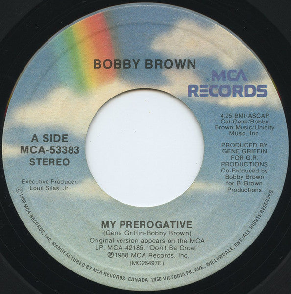 Bobby Brown : My Prerogative (7")