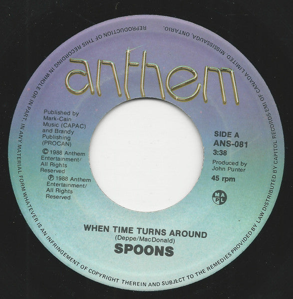 Spoons : When Time Turns Around (7", Single)