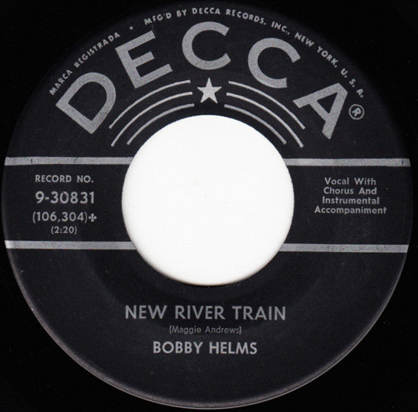 Bobby Helms : Miss Memory  /  New River Train (7", Single, Mono)