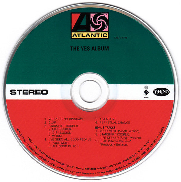 Yes : The Yes Album (CD, Album, Club, RE, RM)
