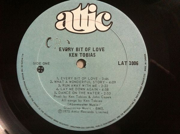Ken Tobias : Every Bit Of Love (LP, Album)