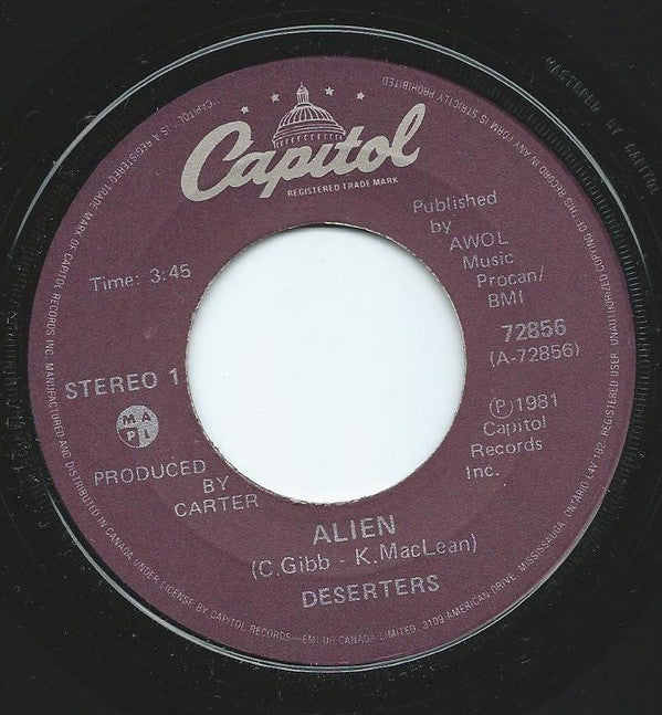 Deserters : Alien (7", Single)