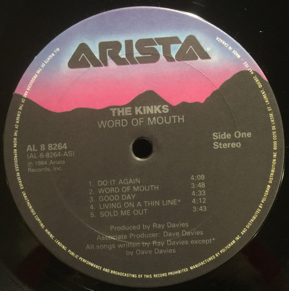 The Kinks : Word Of Mouth (LP, Album)