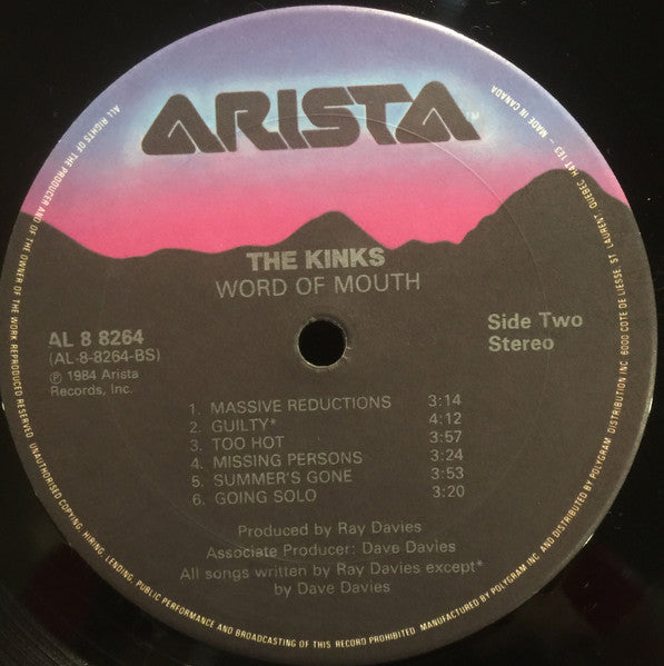 The Kinks : Word Of Mouth (LP, Album)