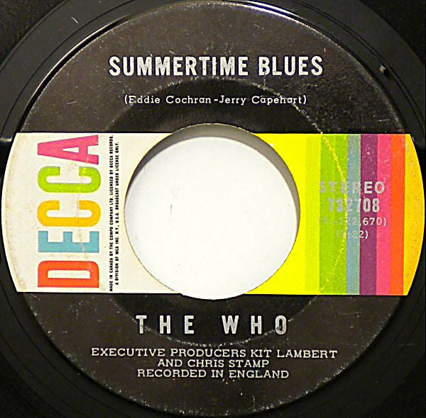 The Who : Summertime Blues (7")