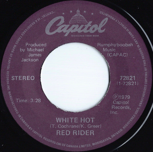 Red Rider : White Hot (7", Single, Pos)
