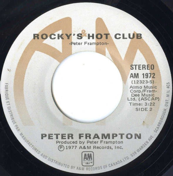 Peter Frampton : Signed, Sealed, Delivered (I'm Yours) (7", Single)