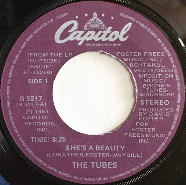 The Tubes : She's A Beauty / When You're Ready To Come (7", Single)
