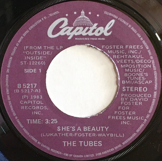 The Tubes : She's A Beauty / When You're Ready To Come (7", Single)
