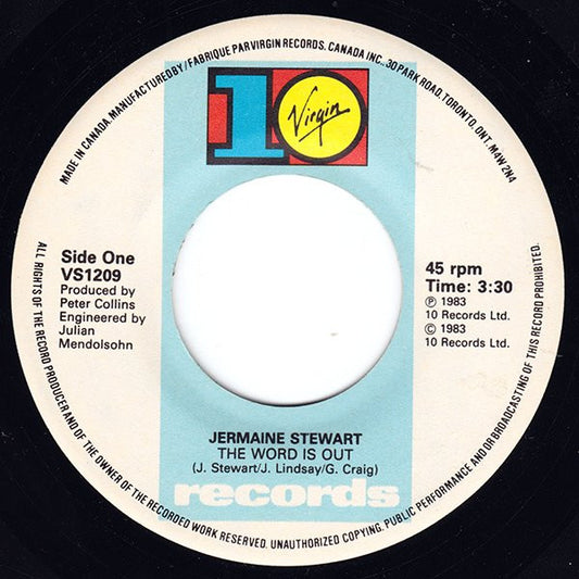 Jermaine Stewart : The Word Is Out (7")