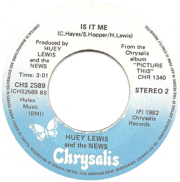 Huey Lewis And The News* : Do You Believe In Love / Is It Me (7")
