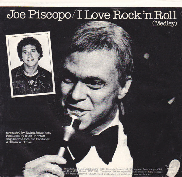 Joe Piscopo : I Love Rock 'N Roll (Medley) (7", Single)
