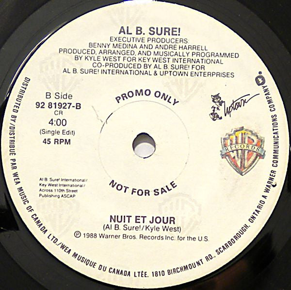 Al B. Sure! : Nite And Day (7", Promo)