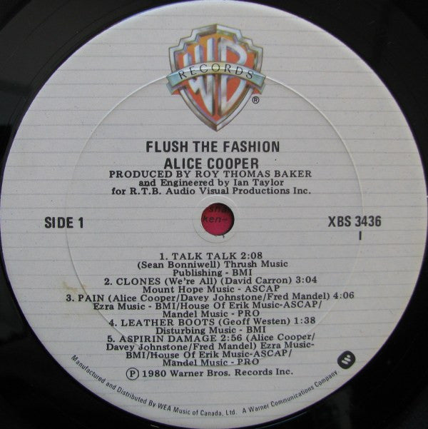 Alice Cooper (2) : Flush The Fashion (LP, Album, Imp)
