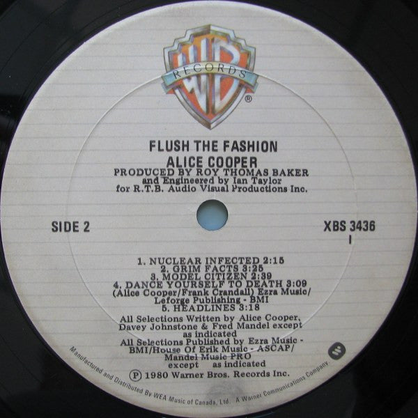 Alice Cooper (2) : Flush The Fashion (LP, Album, Imp)