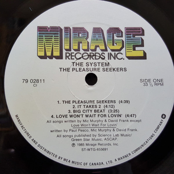 The System : The Pleasure Seekers (LP, Album)