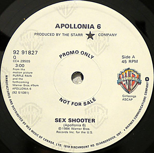 Apollonia 6 : Sex Shooter (7", Single, Promo)