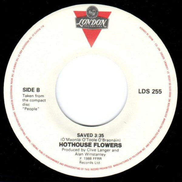 Hothouse Flowers : Don't Go (7", Single)
