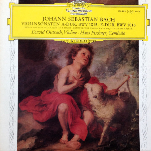 Johann Sebastian Bach, David Oistrach, Hans Pischner : Violinsonaten A-dur, BWV 1015 · E-dur, BWV 1016 (LP)