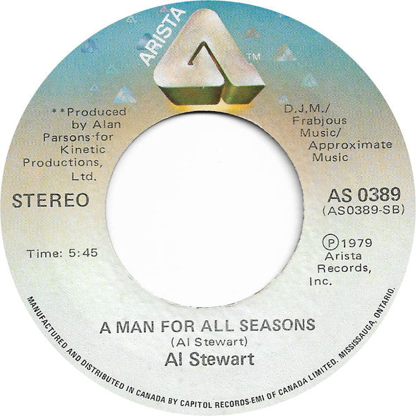 Al Stewart : Song On The Radio / A Man For All Seasons (7", Single)
