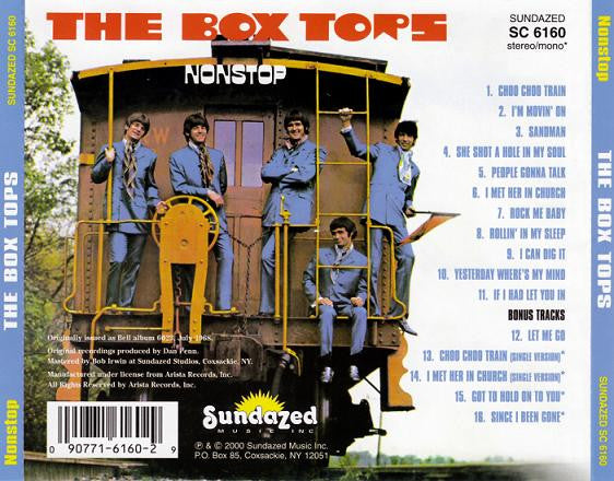 Box Tops : Non Stop (CD, Album, Mono, RE)