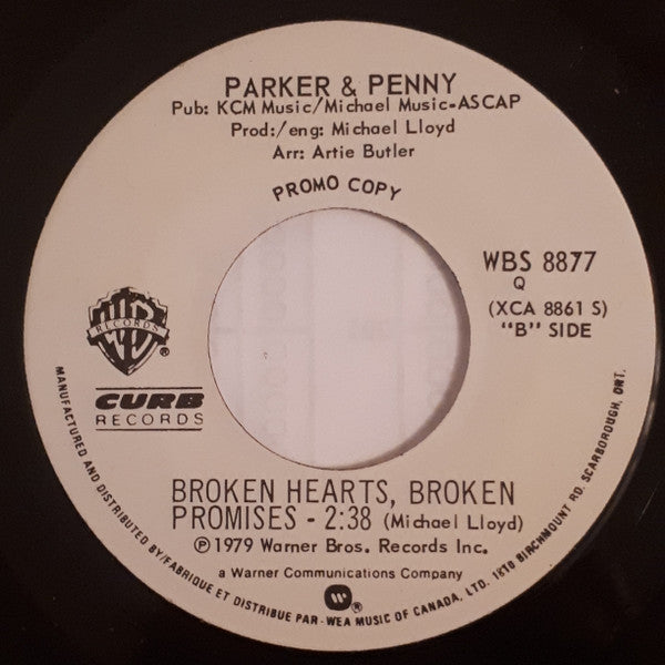 Parker & Penny : Hallelujah / Broken Hearts, Broken Promises (7", Promo)