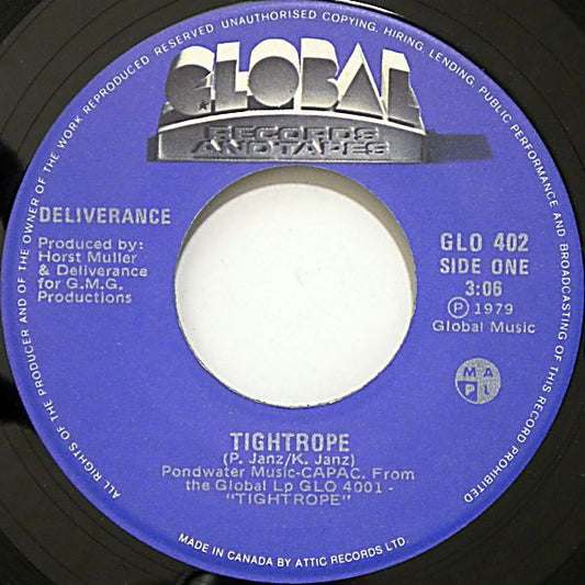Deliverance (9) : Tightrope (7")