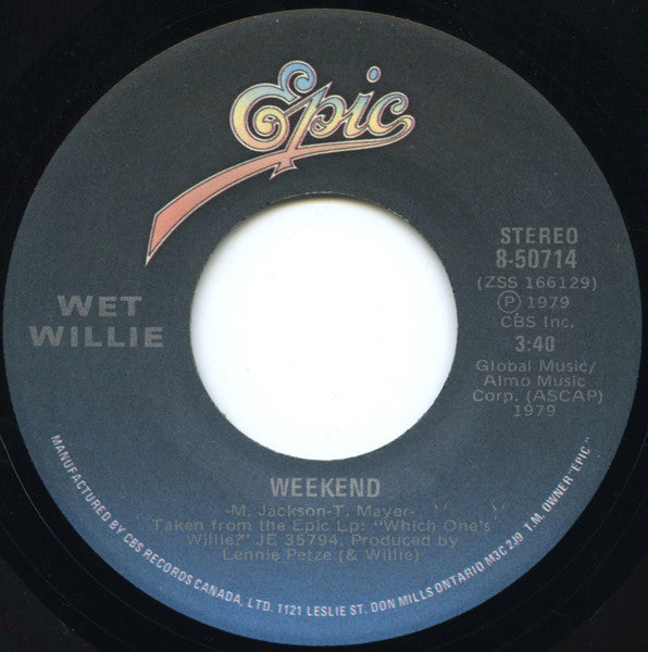 Wet Willie : Weekend / Mr. Streamline (7", Single)