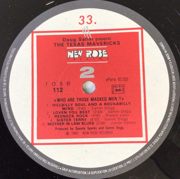 Doug Sahm Presents The Texas Mavericks : Who Are These Masked Men? (LP, Album)