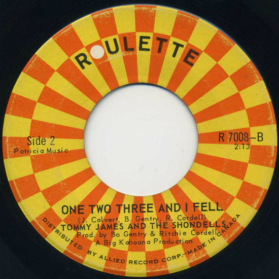 Tommy James & The Shondells : Mony Mony / One Two Three And I Fell (7", Single)