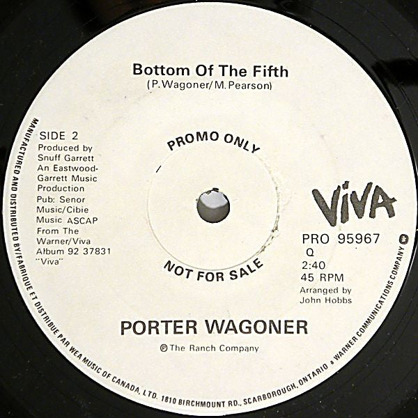 Porter Wagoner : That Was Then, This Is Now (7", Single, Promo)