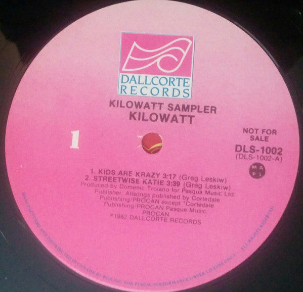 Kilowatt (3) : Kilowatt Sampler (12", EP, Promo, Smplr)