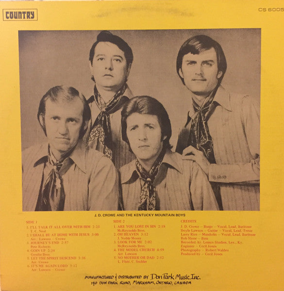 J.D. Crowe And The Kentucky Mountain Boys : The Model Church (LP, Album)