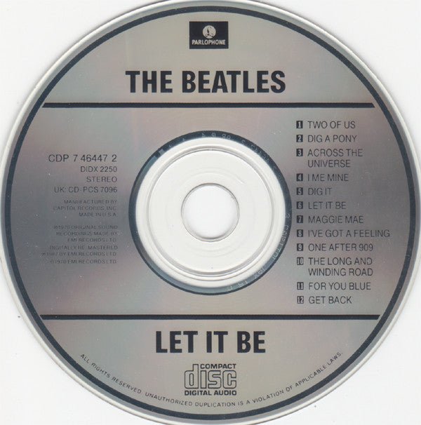 The Beatles : Let It Be (CD, Album, RE, RM, Jax)
